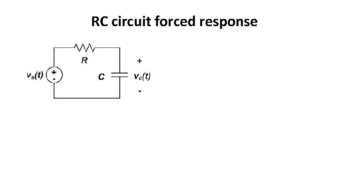 RC circuit forced response 