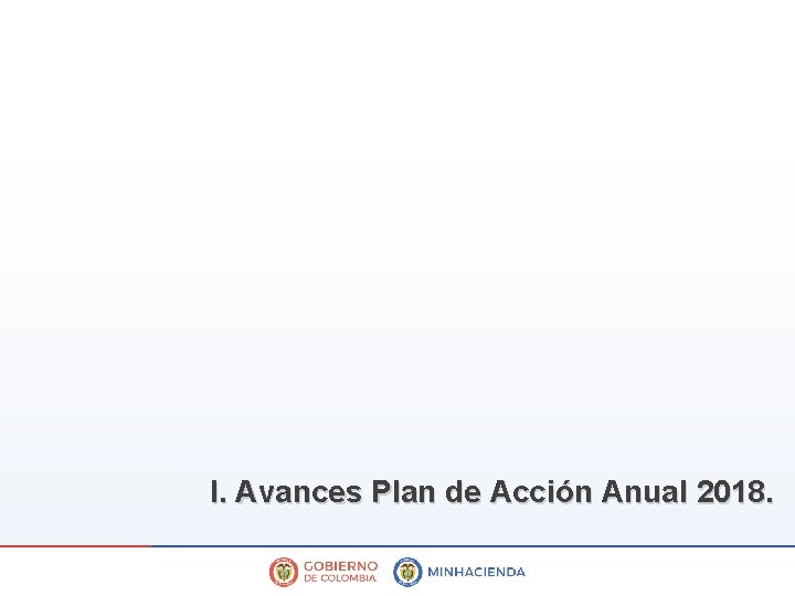 I. Avances Plan de Acción Anual 2018. 