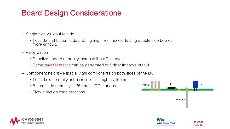 Board Design Considerations – Single side vs. double side • Topside and bottom side