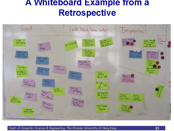 A Whiteboard Example from a Retrospective Dept. of Computer Science & Engineering, The Chinese A Whiteboard Example from a Retrospective Dept. of Computer Science & Engineering, The Chinese