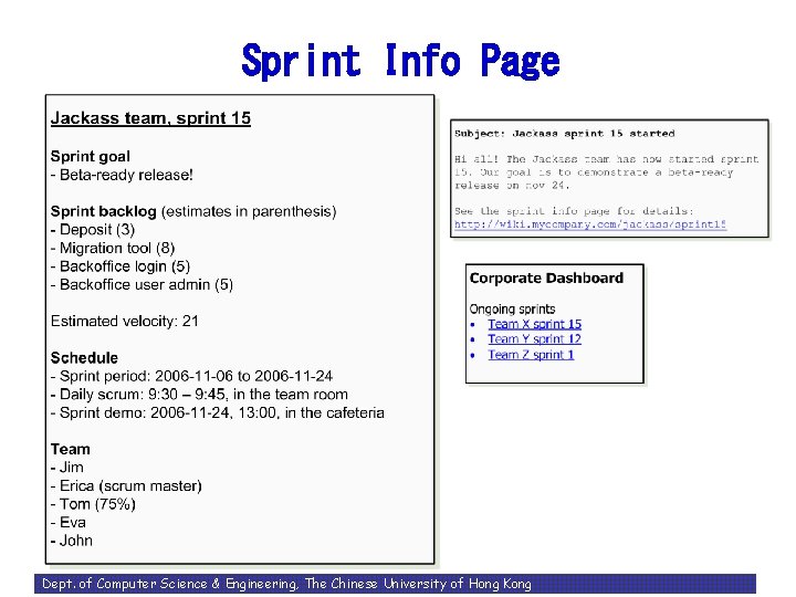 Sprint Info Page Dept. of Computer Science & Engineering, The Chinese University of Hong Sprint Info Page Dept. of Computer Science & Engineering, The Chinese University of Hong