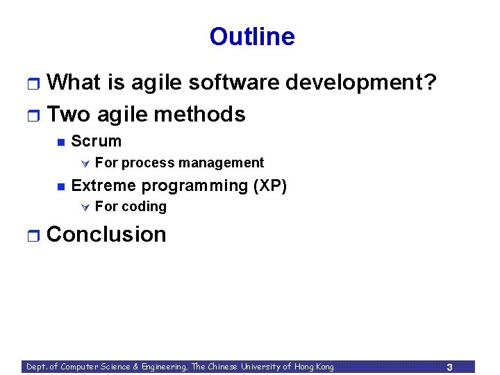 Agile Software Development Chen Xinyu 2011 02 14