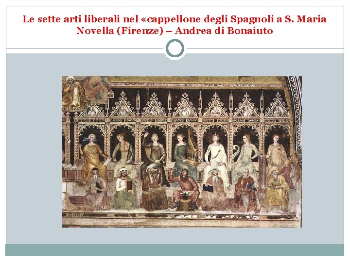 Le sette arti liberali nel «cappellone degli Spagnoli a S. Maria Novella (Firenze) –