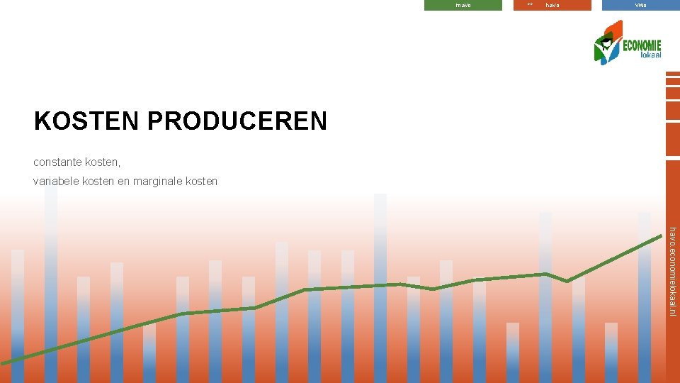 mavo >> havo vwo KOSTEN PRODUCEREN constante kosten, variabele kosten en marginale kosten havo.