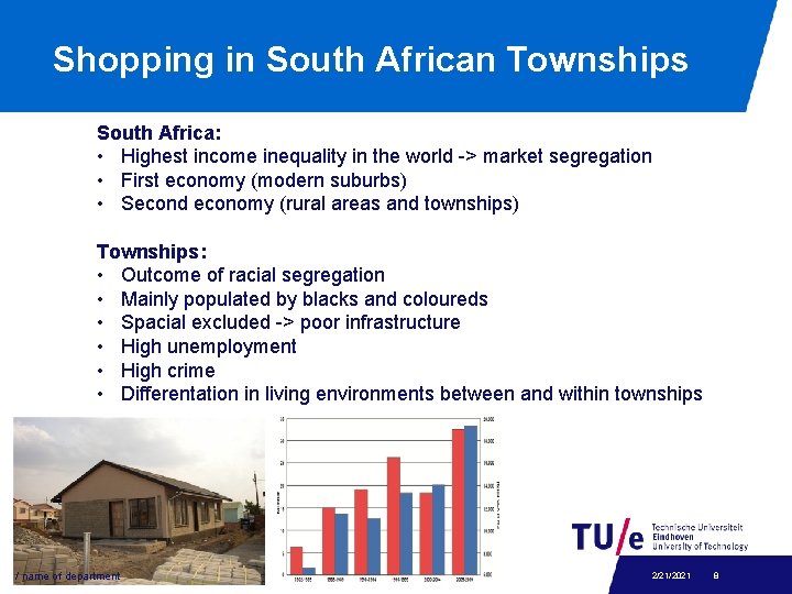 Shopping in South African Townships South Africa: • Highest income inequality in the world