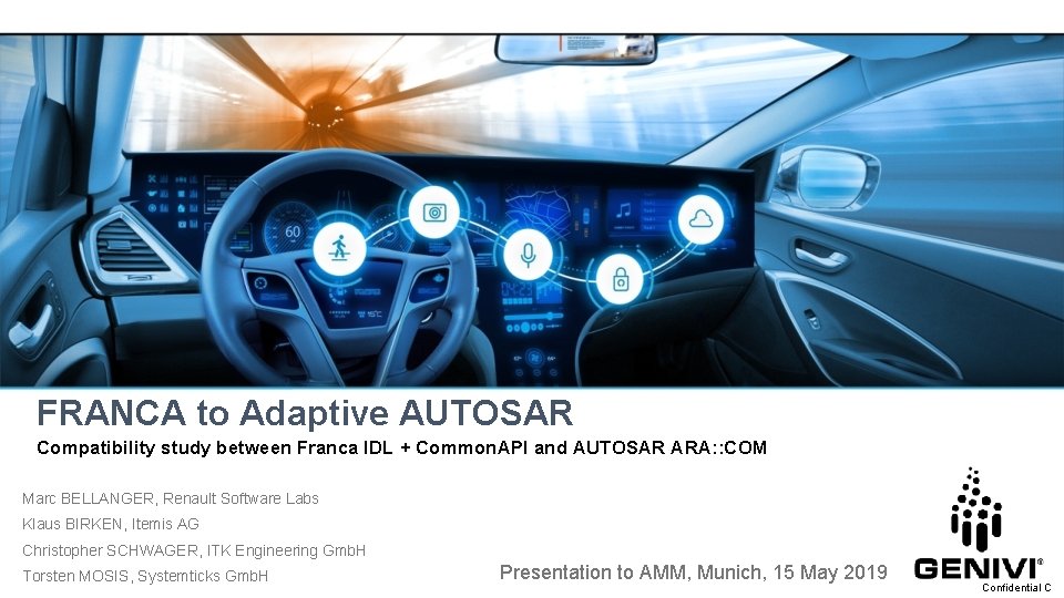 FRANCA to Adaptive AUTOSAR Compatibility study between Franca IDL + Common. API and AUTOSAR