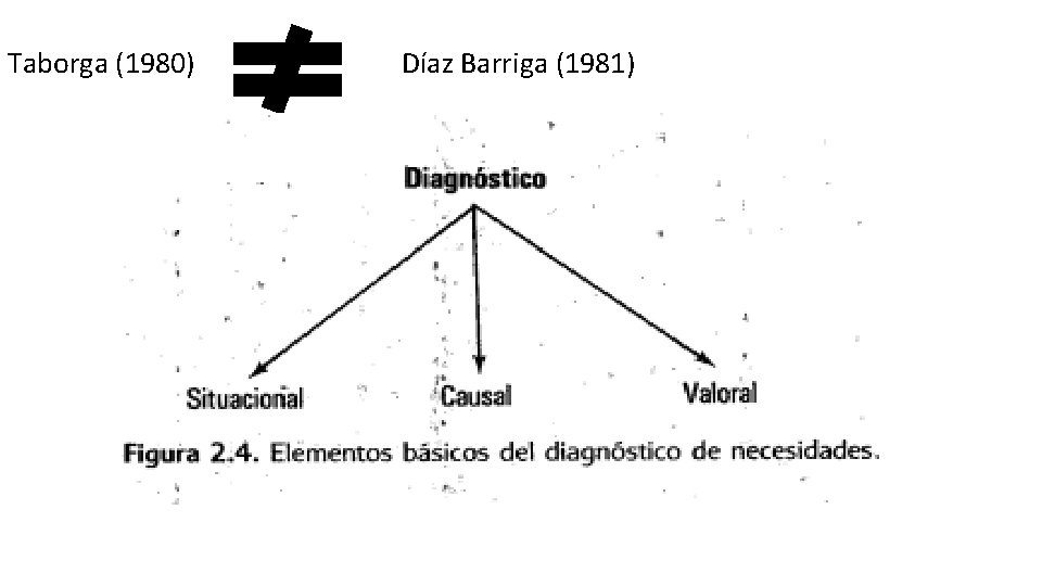 Taborga (1980) Díaz Barriga (1981) 