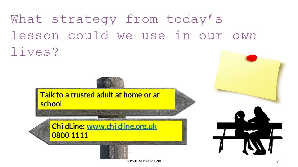 What strategy from today’s lesson could we use in our own lives? Talk to