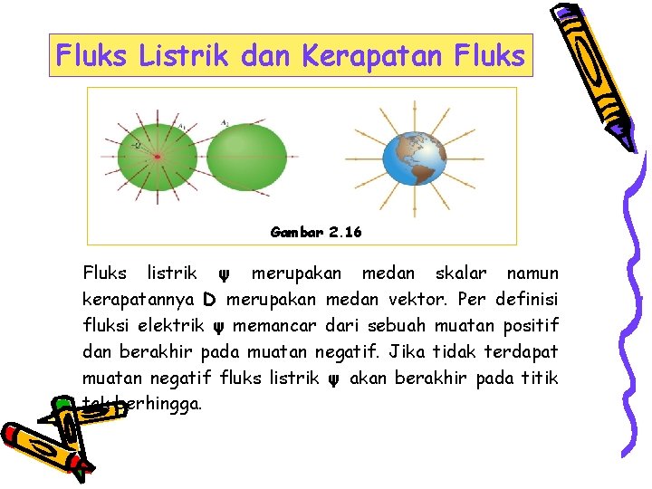 Fluks Listrik dan Kerapatan Fluks Gambar 2. 16 Fluks listrik ψ merupakan medan skalar