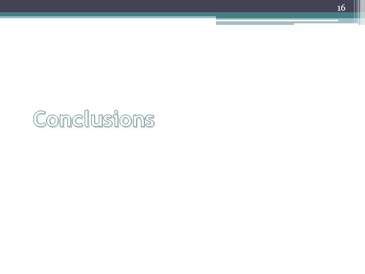 16 Conclusions 