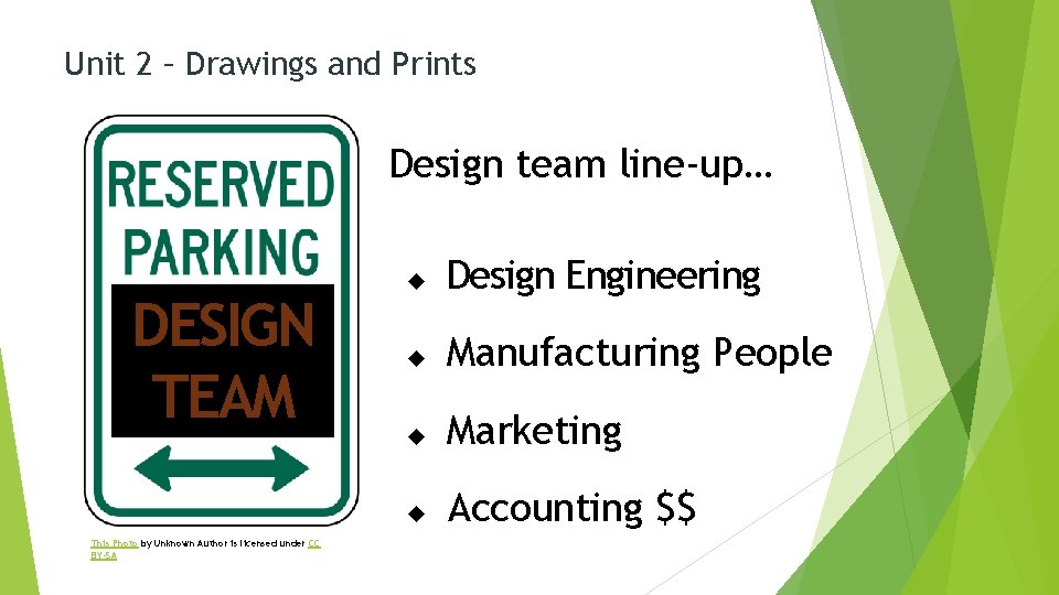 Unit 2 – Drawings and Prints Design team line-up… DESIGN TEAM This Photo by