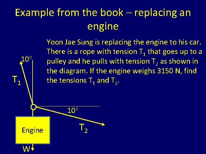 Example from the book – replacing an engine 100 T 1 Yoon Jae Sung