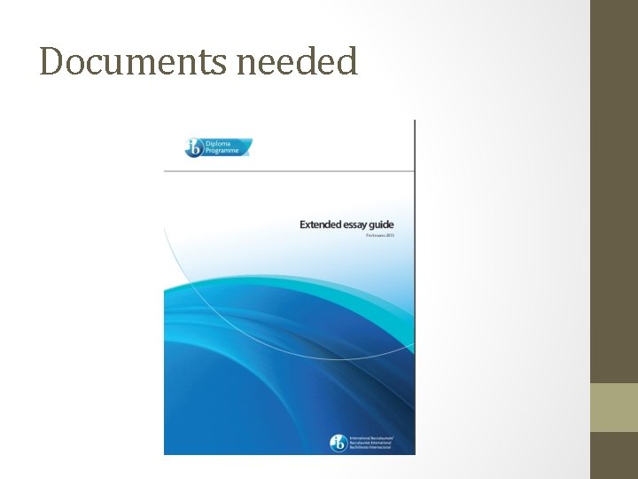 Documents needed 