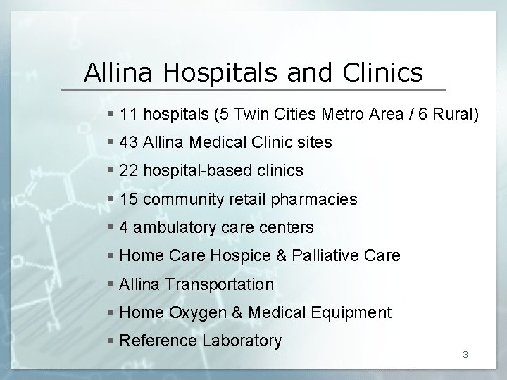 Allina Hospitals and Clinics § 11 hospitals (5 Twin Cities Metro Area / 6