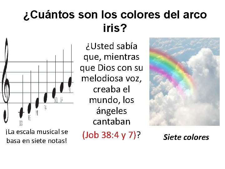 ¿Cuántos son los colores del arco iris? ¡La escala musical se basa en siete