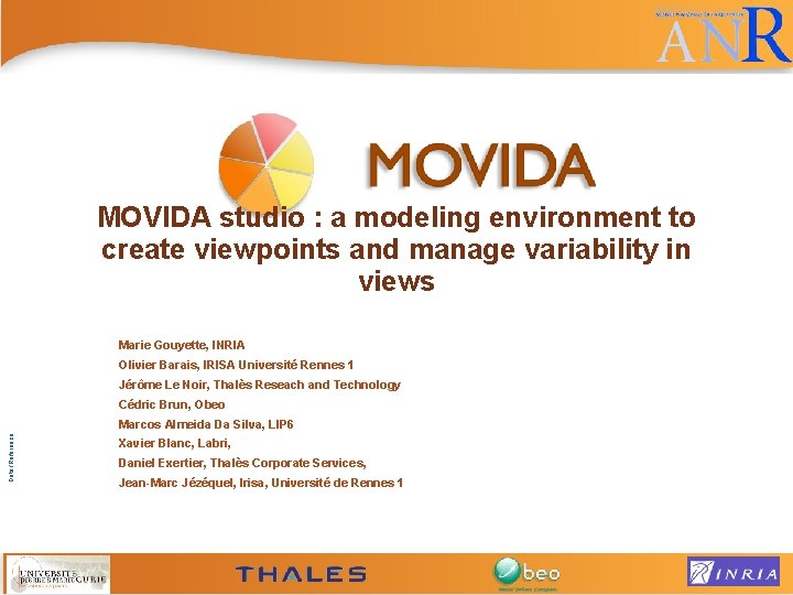 MOVIDA studio : a modeling environment to create viewpoints and manage variability in views MOVIDA studio : a modeling environment to create viewpoints and manage variability in views