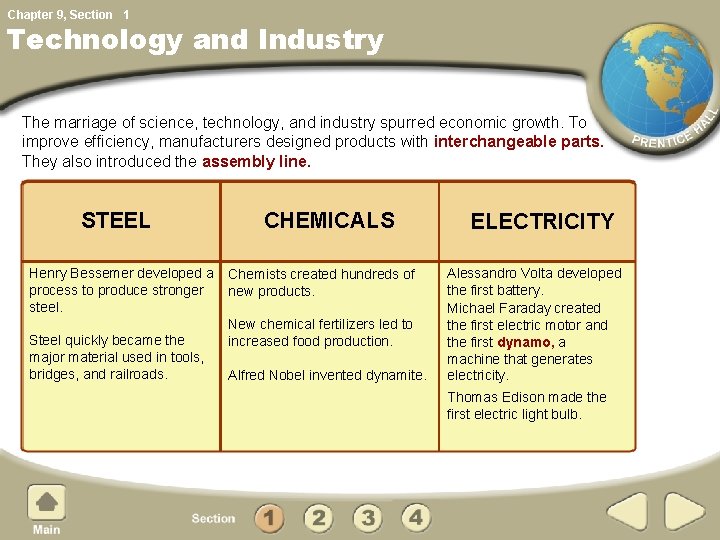 Chapter 9, Section 1 Technology and Industry The marriage of science, technology, and industry
