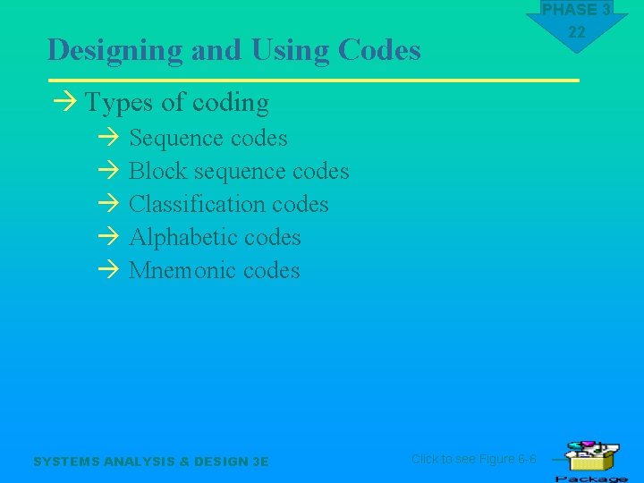 Designing and Using Codes à Types of coding à Sequence codes à Block sequence