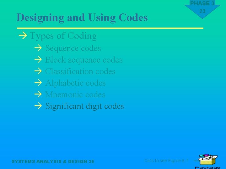 Designing and Using Codes à Types of Coding à Sequence codes à Block sequence