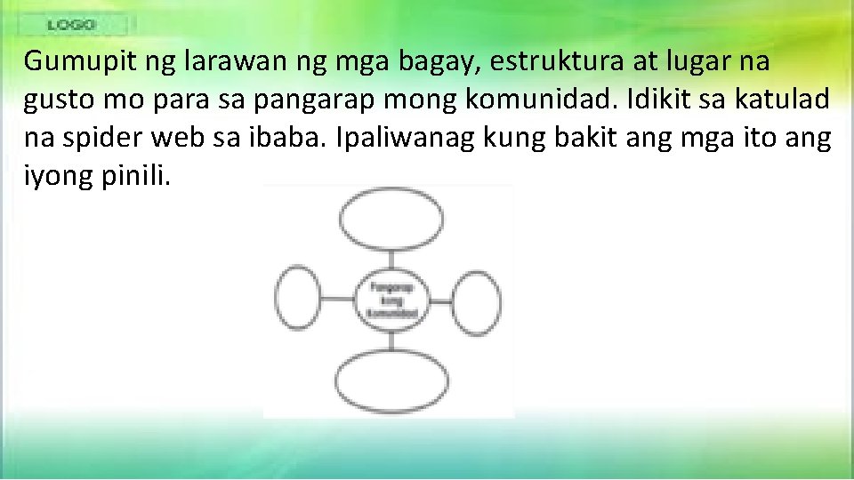 Gumupit ng larawan ng mga bagay, estruktura at lugar na gusto mo para sa