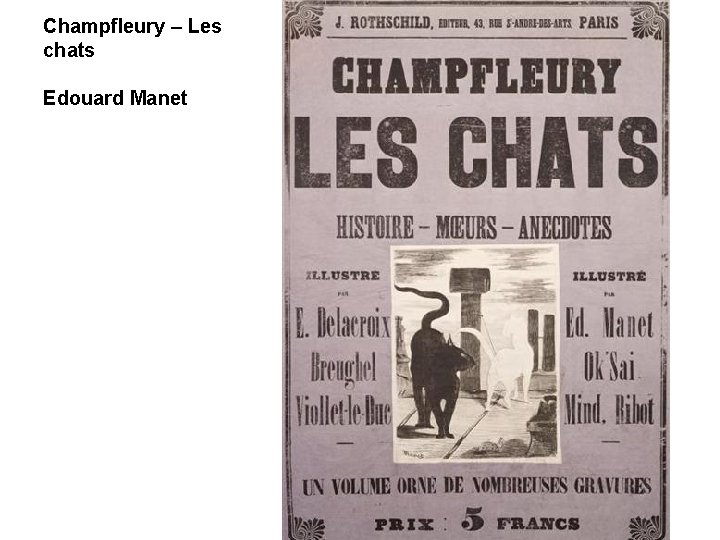 Champfleury – Les chats Edouard Manet 