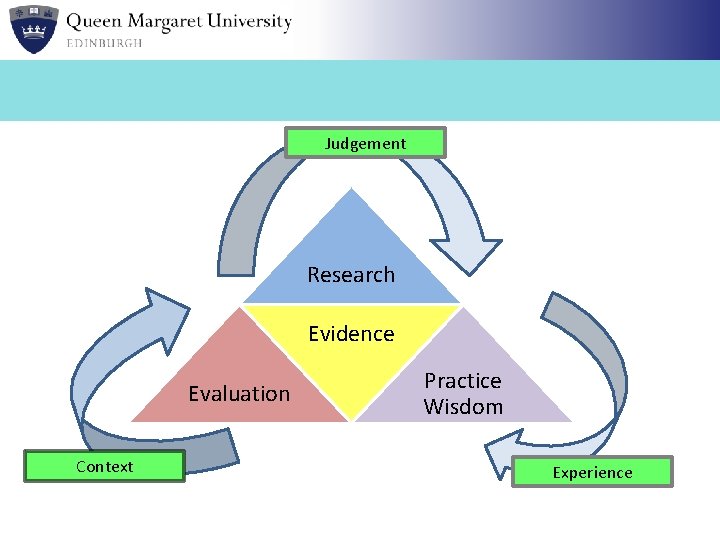 Judgement Research Evidence Evaluation Context Practice Wisdom Experience 