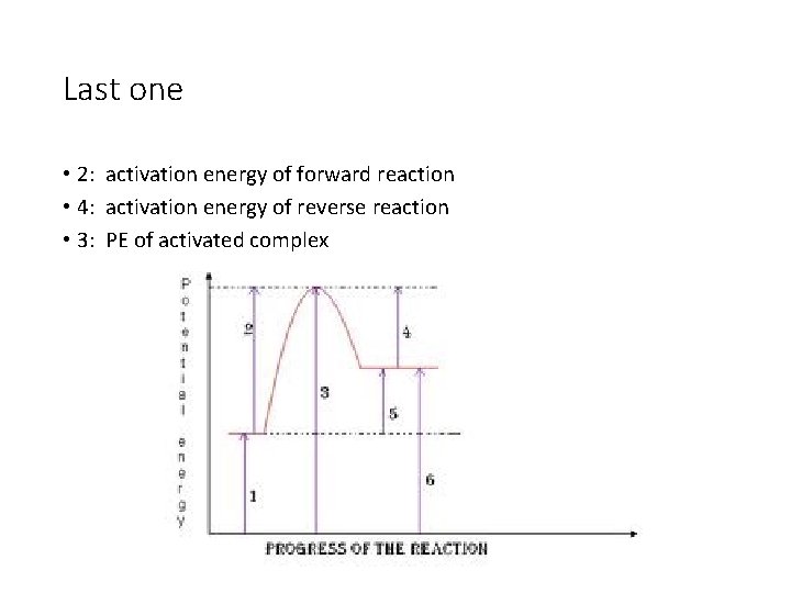 Last one • 2: activation energy of forward reaction • 4: activation energy of