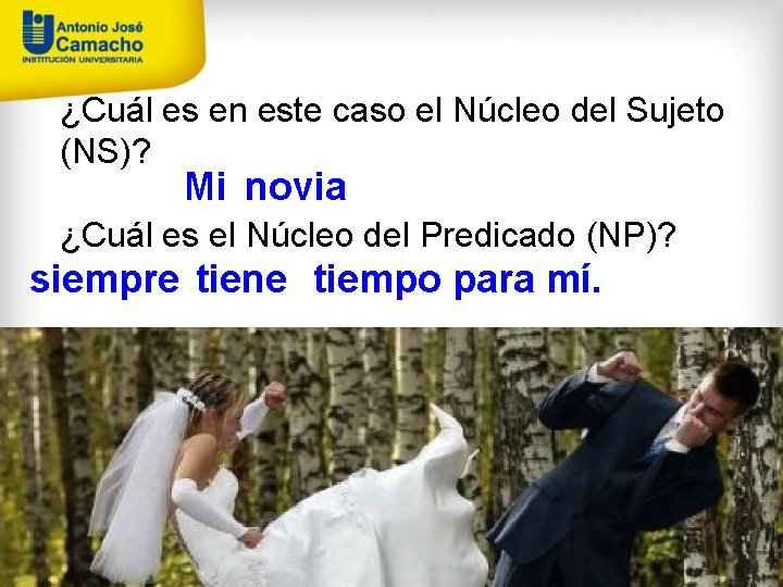 ¿Cuál es en este caso el Núcleo del Sujeto (NS)? Mi novia ¿Cuál es