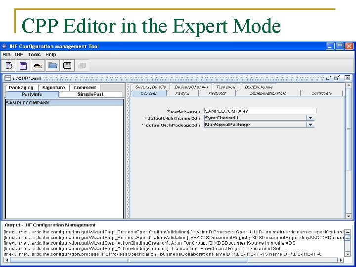 CPP Editor in the Expert Mode 