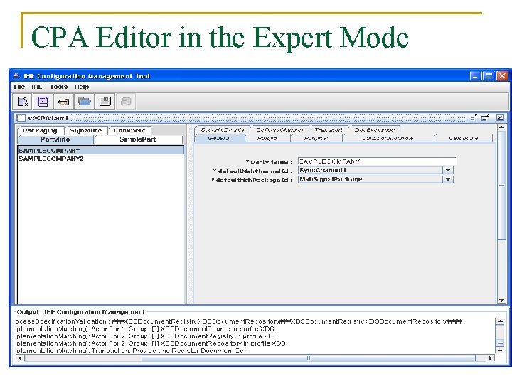 CPA Editor in the Expert Mode 