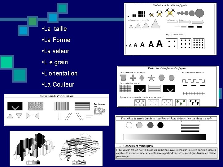  • La taille • La Forme • La valeur • L e grain