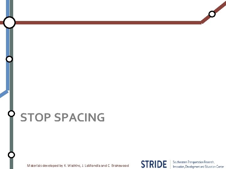 STOP SPACING Materials developed by K. Watkins, J. La. Mondia and C. Brakewood 