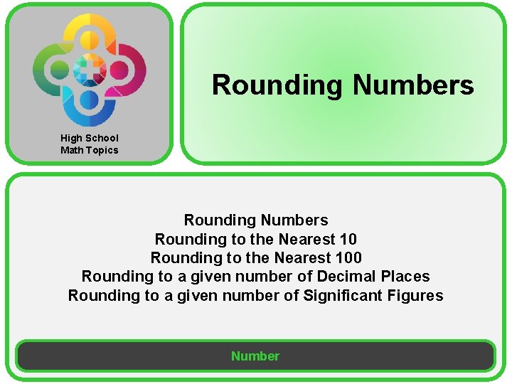 Rounding Numbers High School Math Topics Rounding Numbers Rounding to the Nearest 100 Rounding