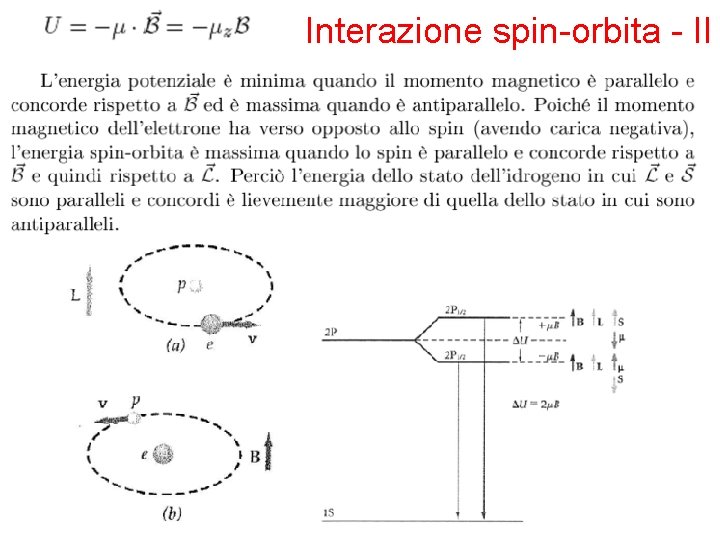 Interazione spin-orbita - II 