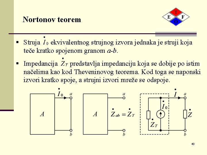 Nortonov teorem § Struja ekvivalentnog strujnog izvora jednaka je struji koja teče kratko spojenom