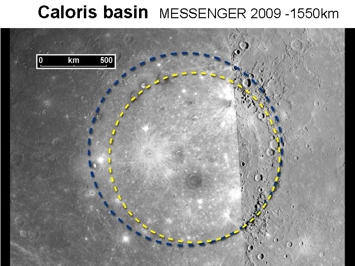 Caloris basin MESSENGER 2009 -1550 km 