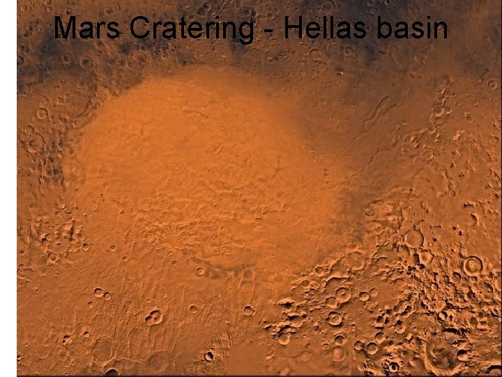 Mars Cratering - Hellas basin 