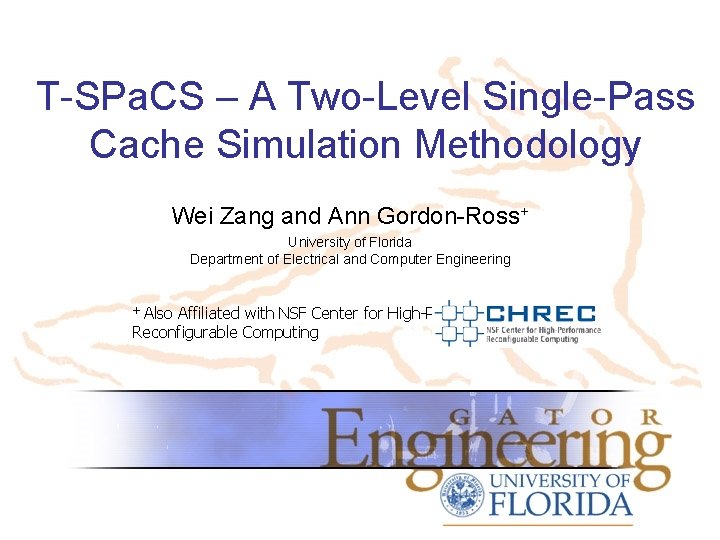 TSPa CS A TwoLevel SinglePass Cache Simulation Methodology