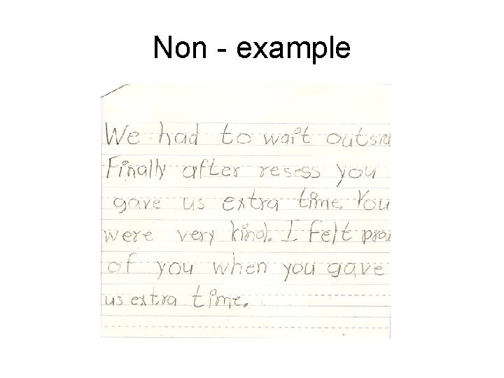 Non - example 