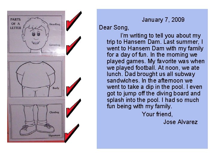 January 7, 2009 Dear Song, I’m writing to tell you about my trip to