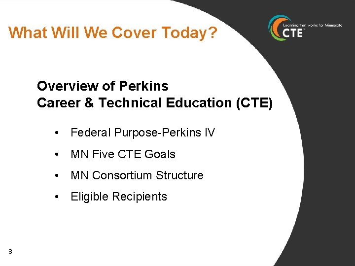 Perkins Career Technical CTE Education Overview for New