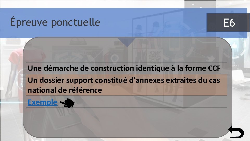 Épreuve ponctuelle Une démarche de construction identique à la forme CCF Un dossier support