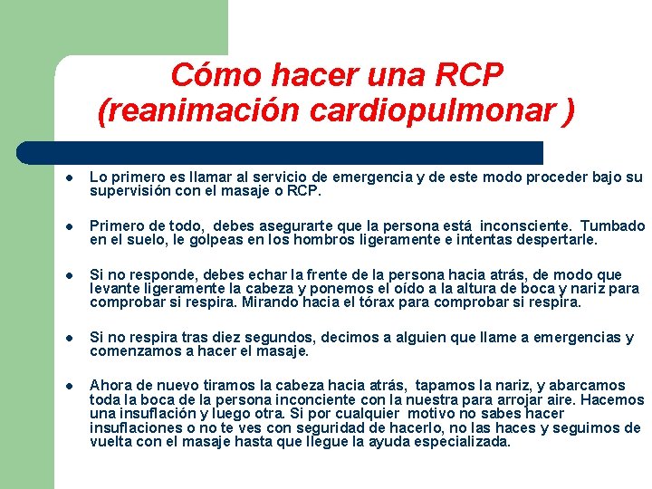 Cómo hacer una RCP (reanimación cardiopulmonar ) l Lo primero es llamar al servicio