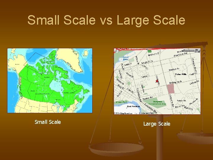 Small Scale vs Large Scale Small Scale Large Scale 