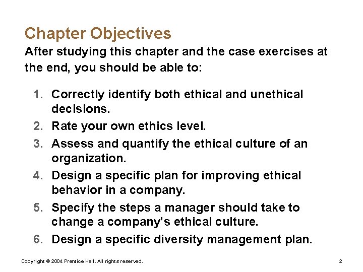 Chapter Objectives After studying this chapter and the case exercises at the end, you
