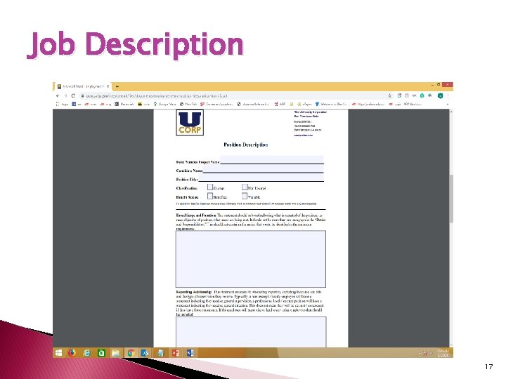 Job Description 17 