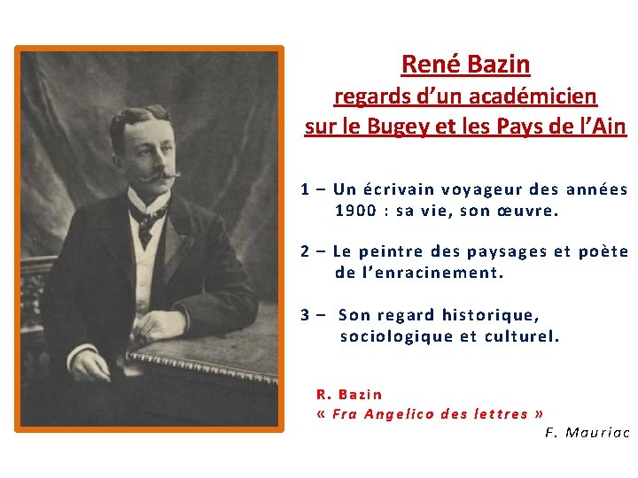 René Bazin regards d’un académicien sur le Bugey et les Pays de l’Ain 1