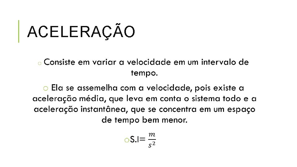 ACELERAÇÃO 