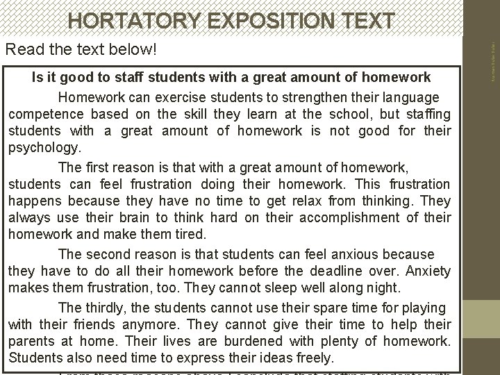 Read the text below! Is it good to staff students with a great amount