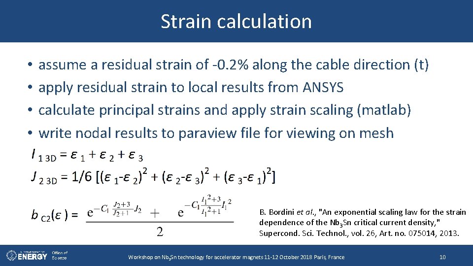 Strain calculation • • assume a residual strain of -0. 2% along the cable